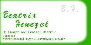 beatrix henczel business card